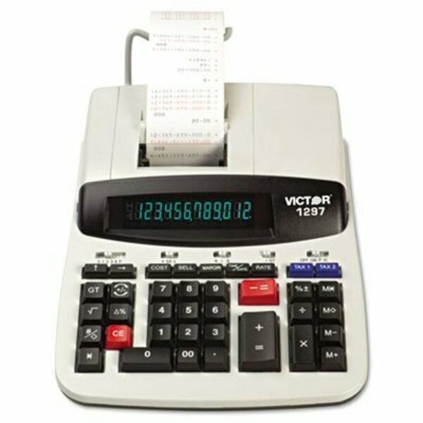 Victor Technology Victor, Two-Color Commercial Printing Calculator, Black/red Print, 4 Lines/sec 1297